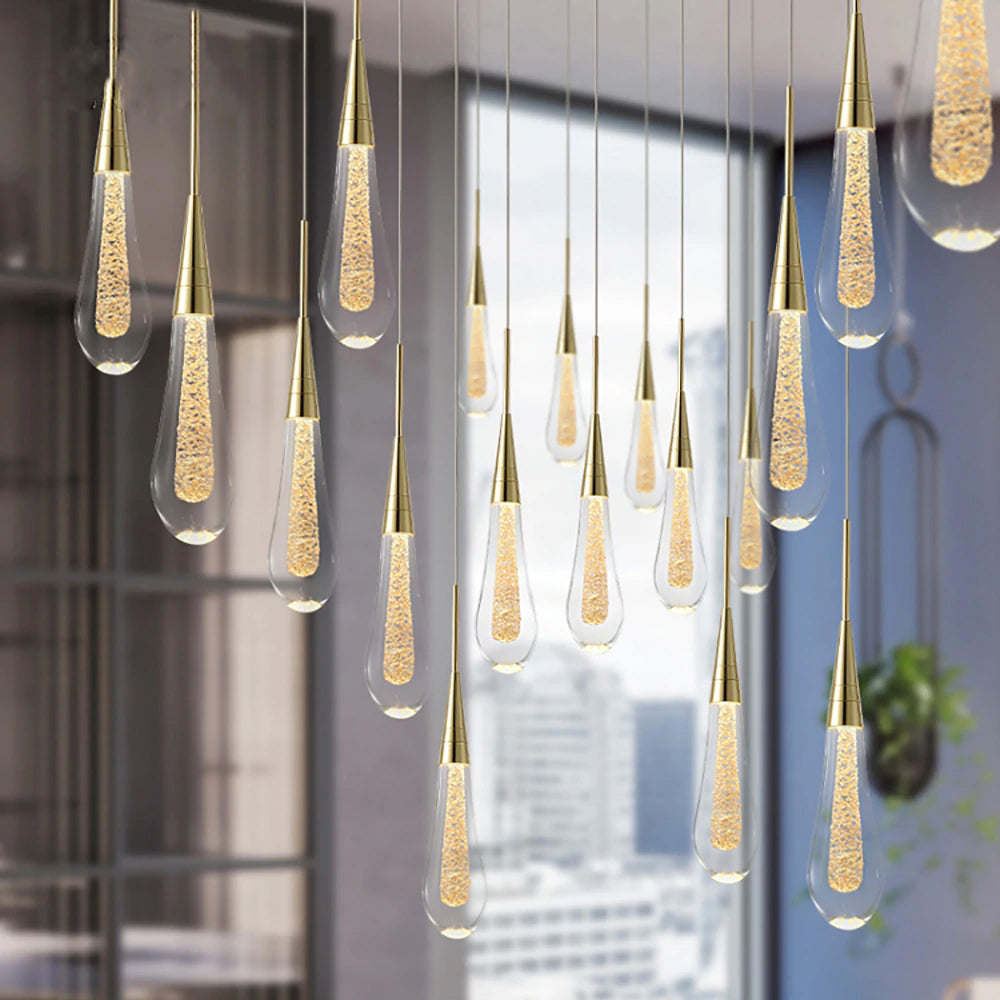 NovaDrip Pendant Light With LED Droplet Orbs For Ethereal Ambient Glow By LumenNest