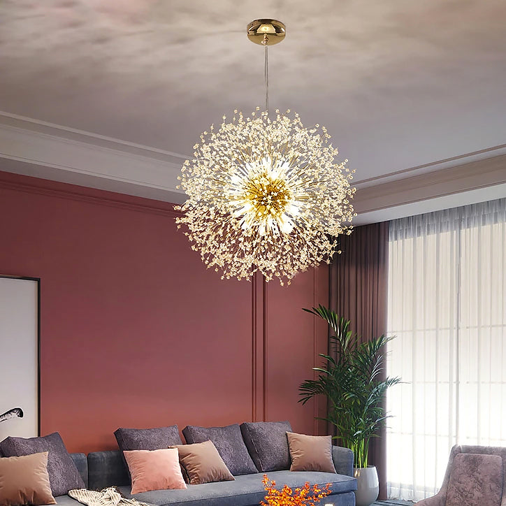 Asteris Inverted Dandelion Pendant Ceiling Light With Subtle Glow For Cozy Bedrooms