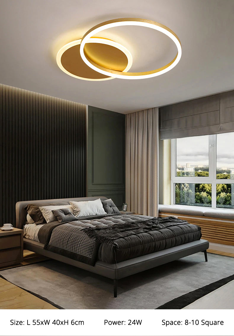 NyraHalo LED Ring Ceiling Light With Soft Ambient Glow And Floating Ring Design For Elegant Spaces