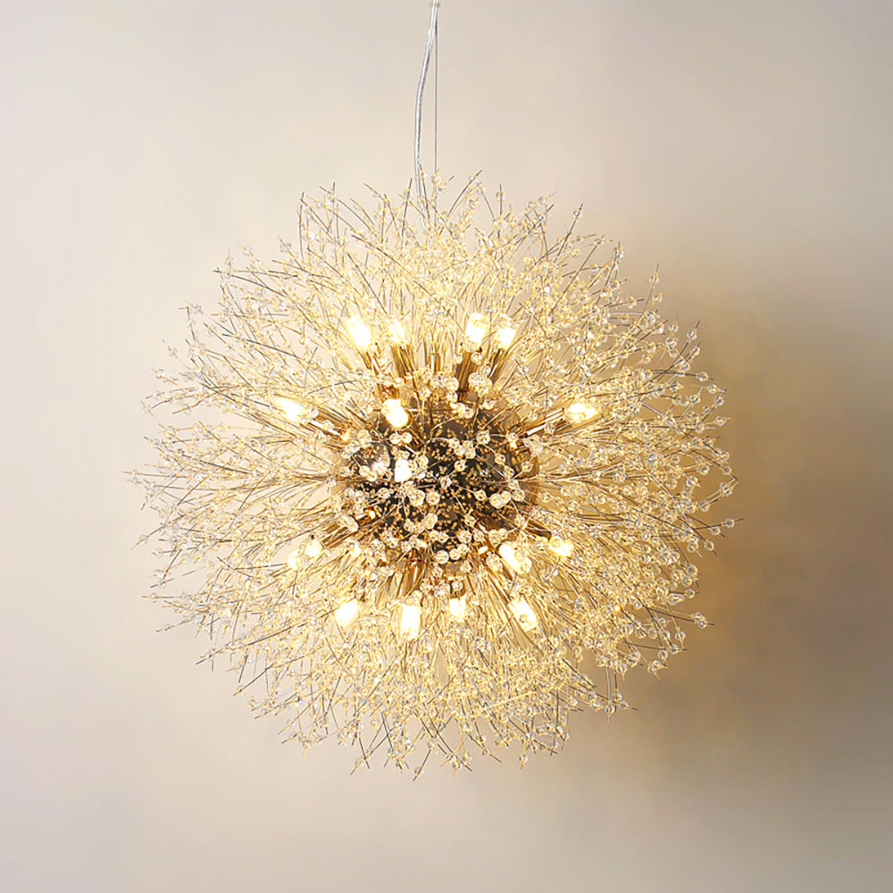Asteris Inverted Dandelion Pendant Ceiling Light With Subtle Glow For Cozy Bedrooms