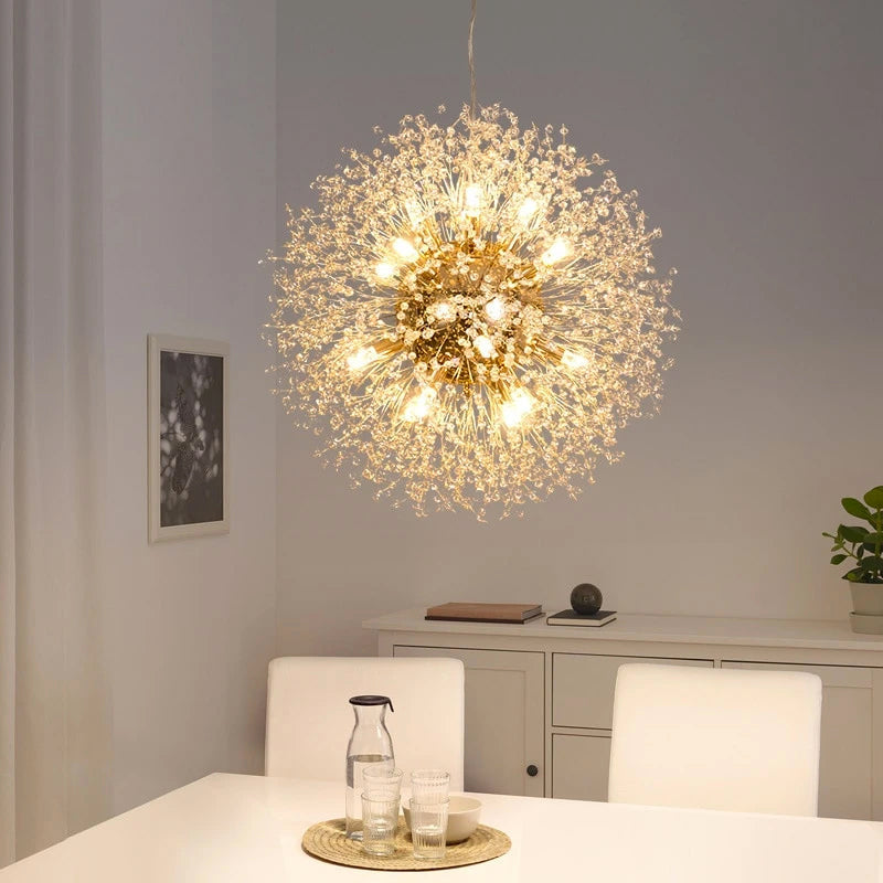 Asteris Inverted Dandelion Pendant Ceiling Light With Subtle Glow For Cozy Bedrooms