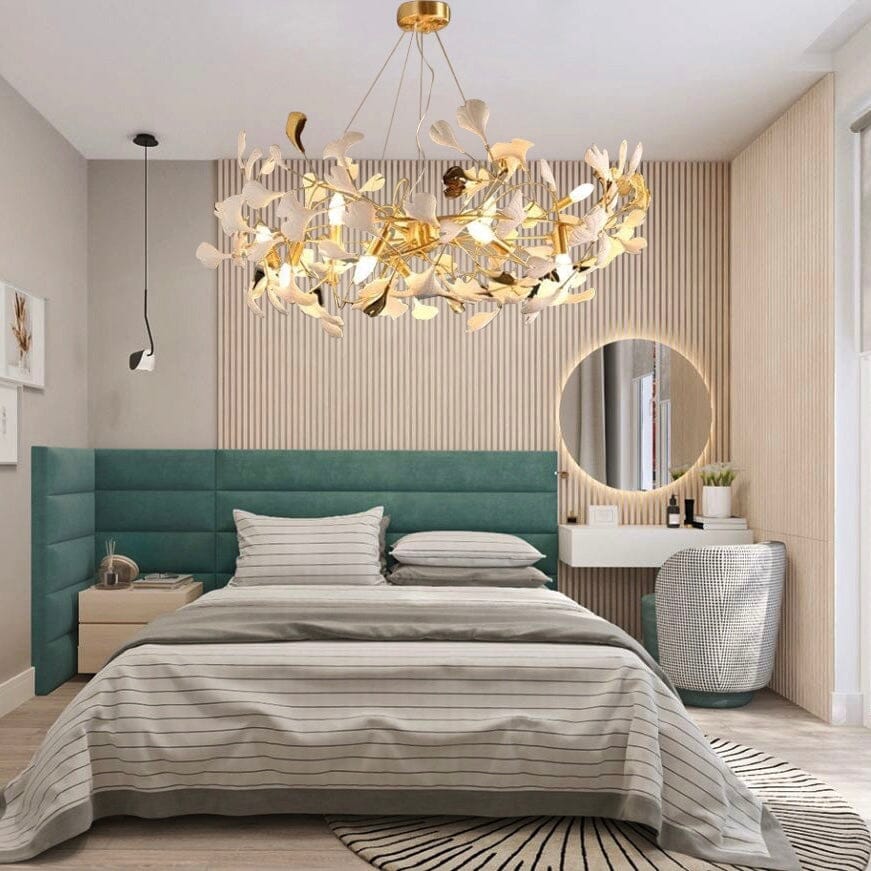 Aurelia Petal Ceramic Chandelier With Dimmable LEDs Soft Glow Frosted White Tones