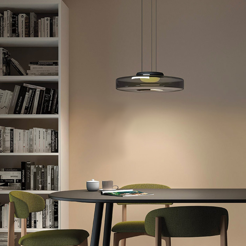 Lunara Glass Pendant Light in Bauhaus Style Ceiling Lamp for Kitchens and Bedrooms