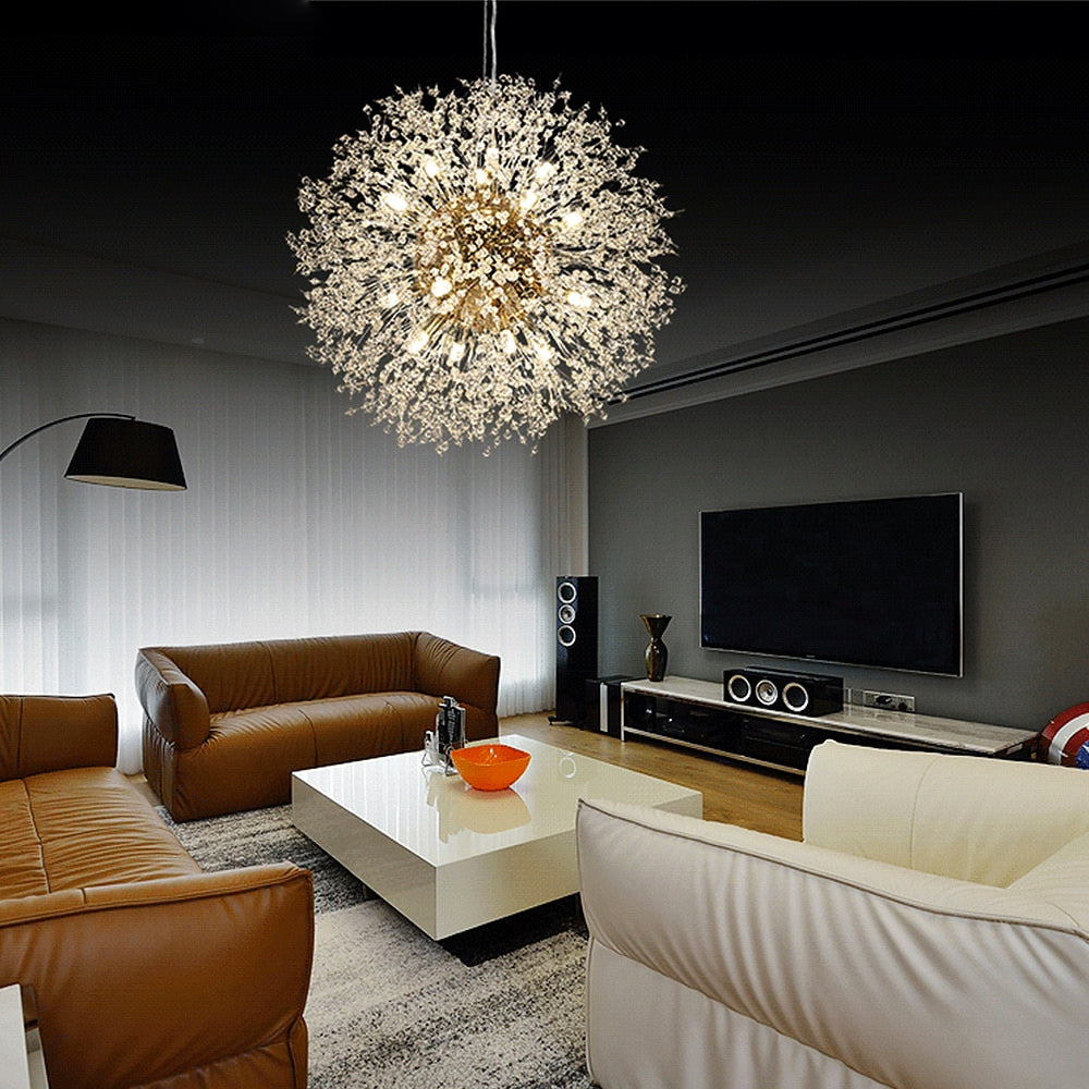 Asteris Inverted Dandelion Pendant Ceiling Light With Subtle Glow For Cozy Bedrooms