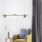 Aethera Drum Pendant Light In Black And Gold Finish For Modern Interiors Three To Five Lights
