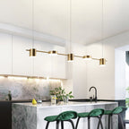 Aethera Drum Pendant Light In Black And Gold Finish For Modern Interiors Three To Five Lights