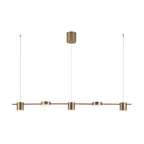 Aethera Drum Pendant Light In Black And Gold Finish For Modern Interiors Three To Five Lights