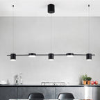 Aethera Drum Pendant Light In Black And Gold Finish For Modern Interiors Three To Five Lights