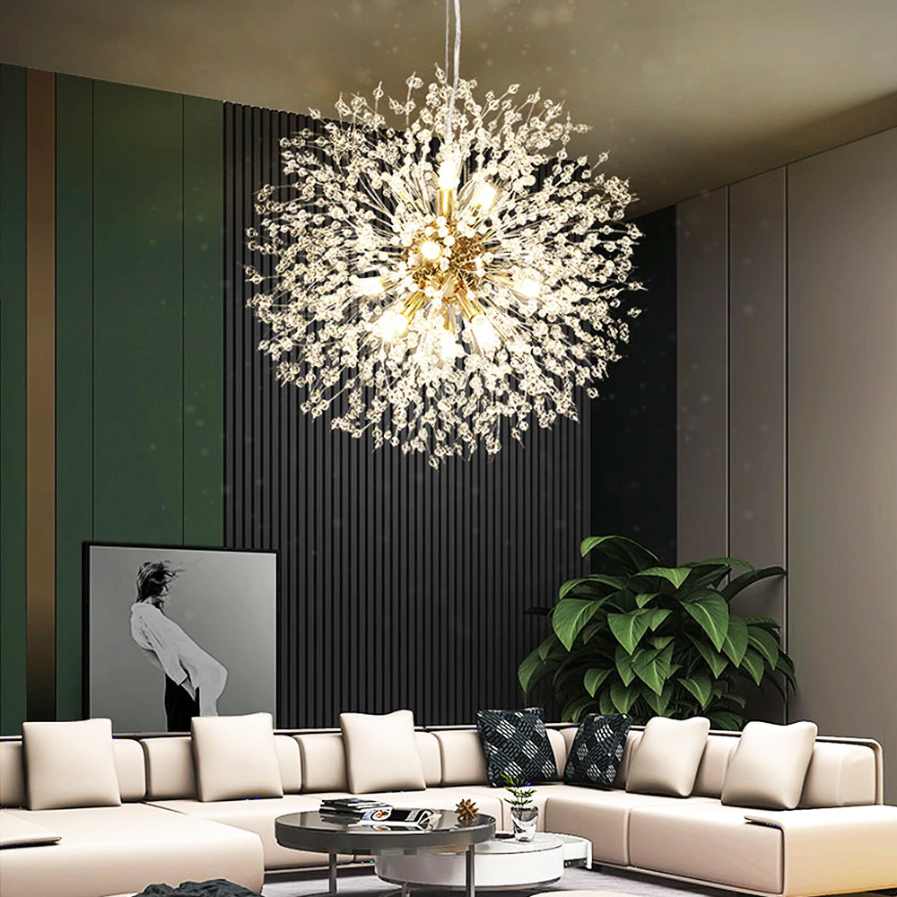 Asteris Inverted Dandelion Pendant Ceiling Light With Subtle Glow For Cozy Bedrooms