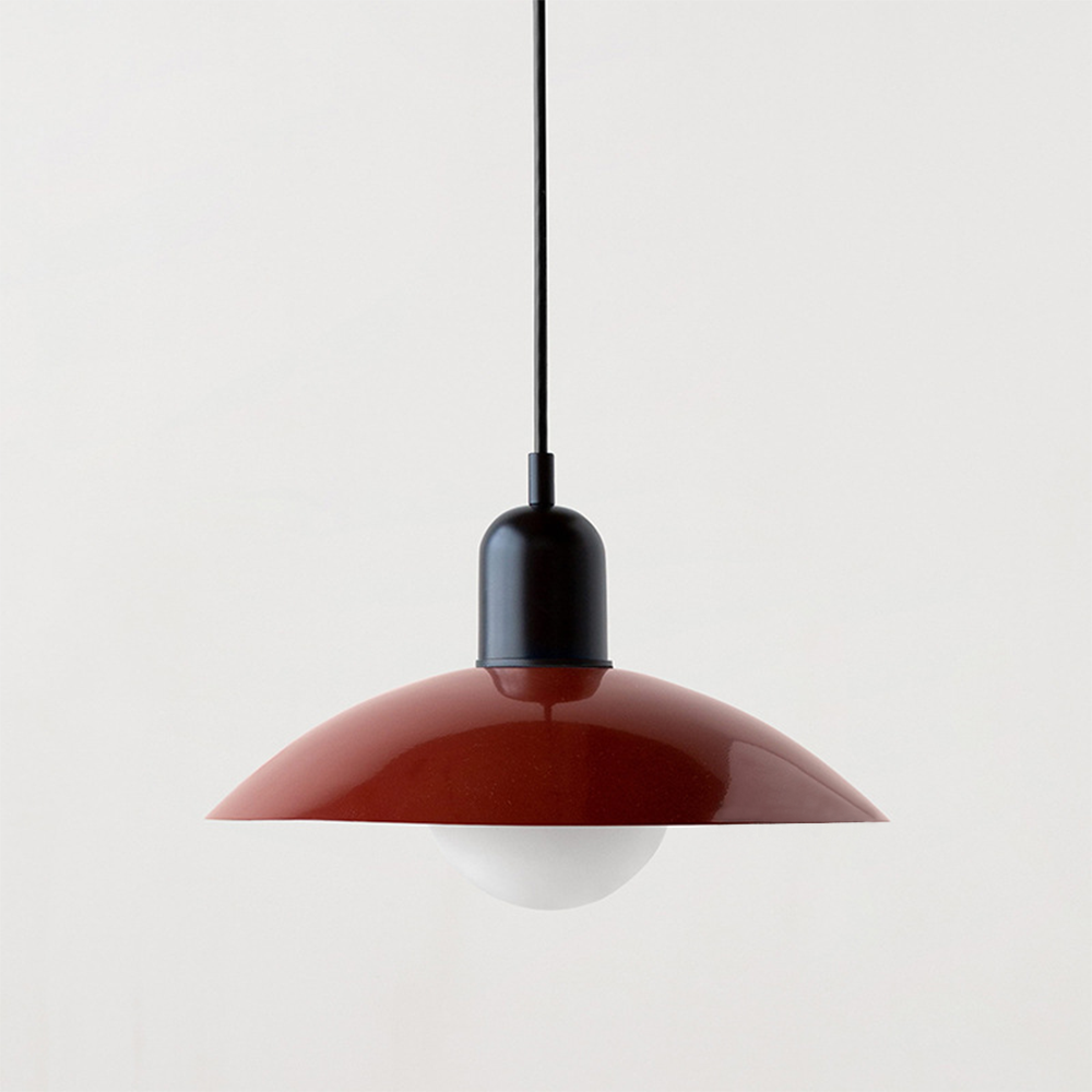 LyraNova Glass Macaron Pendant Light for Small Spaces with Colorful Shade and Open Underside