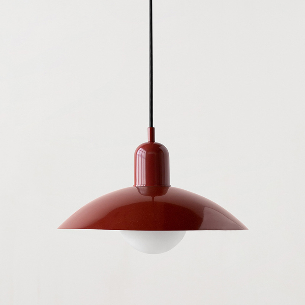 LyraNova Glass Macaron Pendant Light for Small Spaces with Colorful Shade and Open Underside
