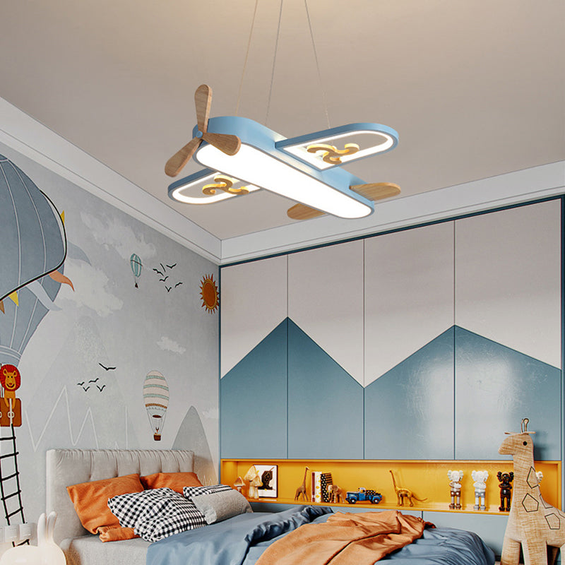 LumaPlane LED Airplane Pendant Light for Kids Bedroom