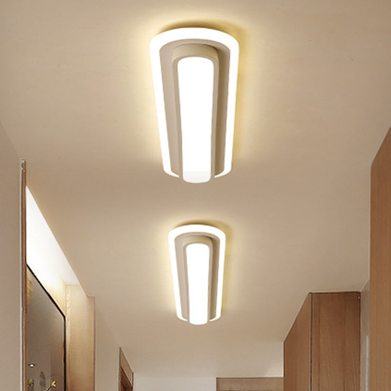 NovaOval LED Ceiling Light With Acrylic Diffuser Black Or White Finish For Modern Interiors