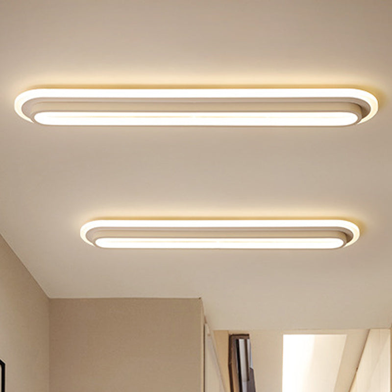 NovaOval LED Ceiling Light With Acrylic Diffuser Black Or White Finish For Modern Interiors
