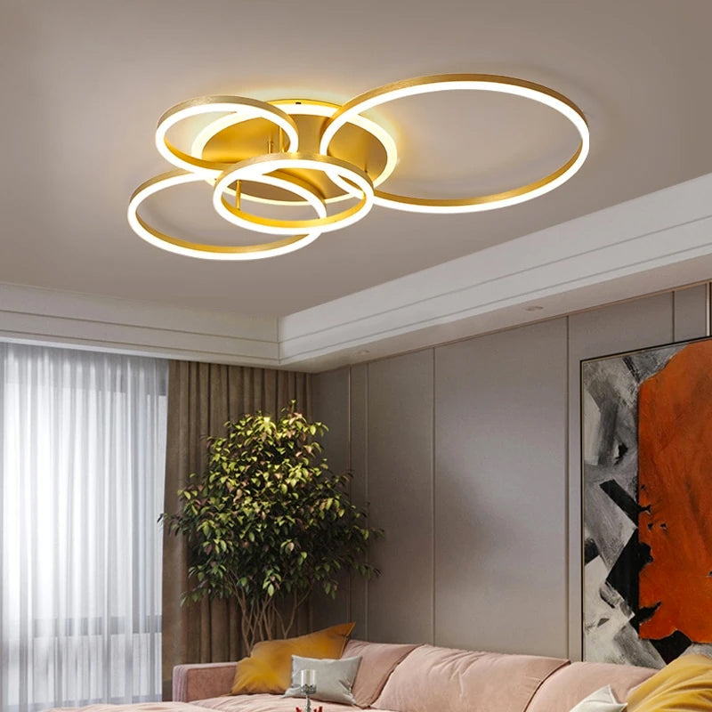 NyraHalo LED Ring Ceiling Light With Soft Ambient Glow And Floating Ring Design For Elegant Spaces