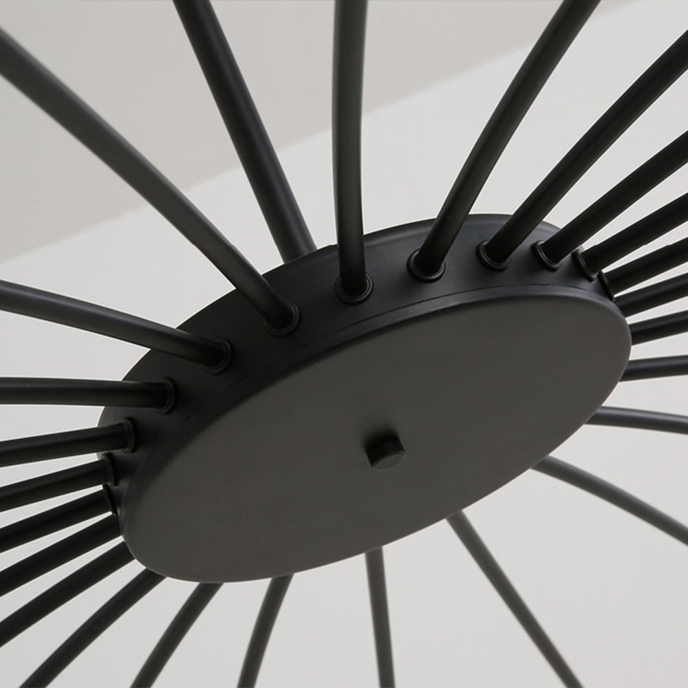 NovaLuxe Gold and Black LED Chandelier for Living Rooms Offices Bedrooms