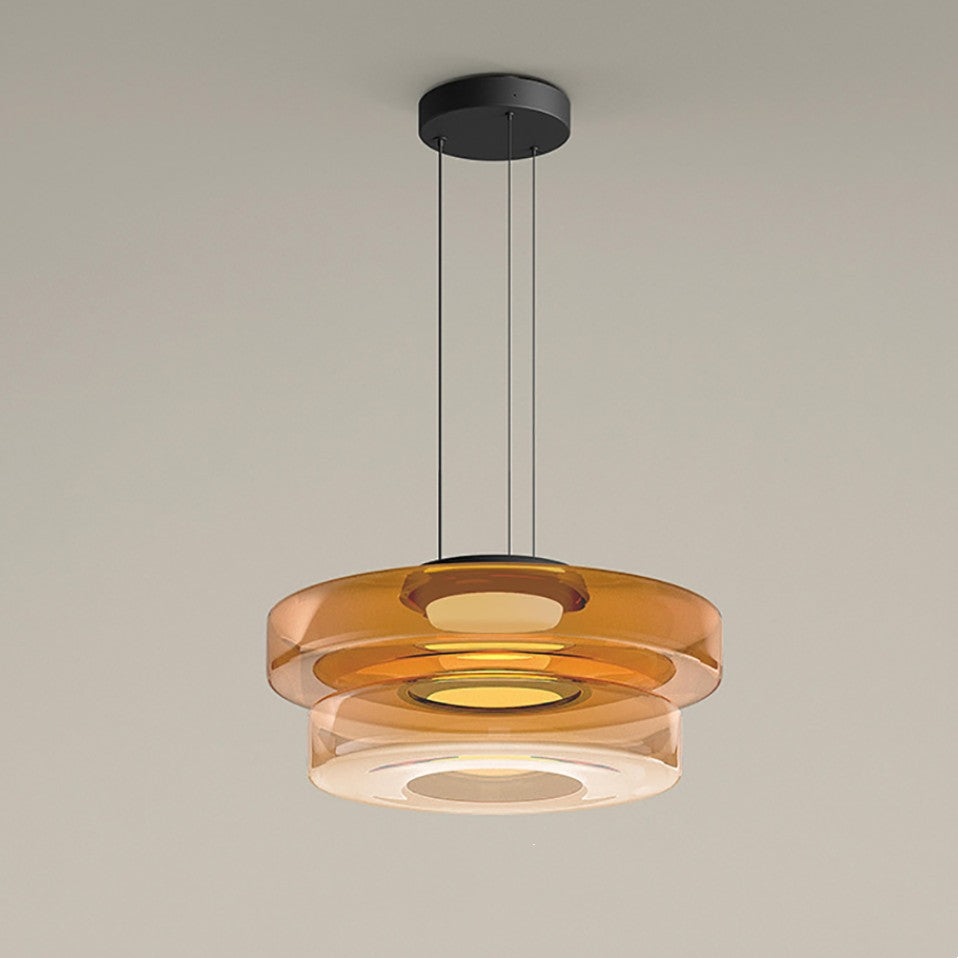 Lunara Glass Pendant Light in Bauhaus Style Ceiling Lamp for Kitchens and Bedrooms