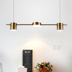 Aethera Drum Pendant Light In Black And Gold Finish For Modern Interiors Three To Five Lights