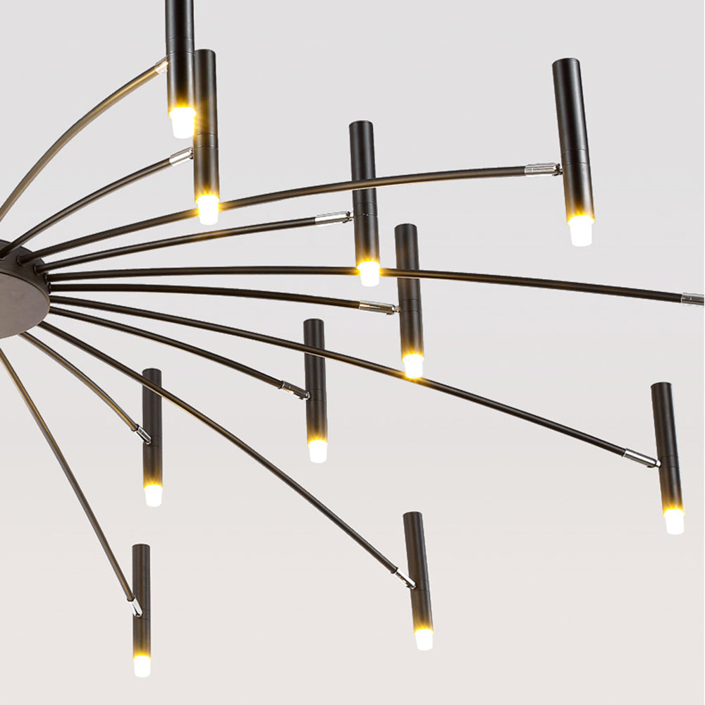 NovaLuxe Gold and Black LED Chandelier for Living Rooms Offices Bedrooms