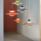NovaLume Pulse Modern Colorful Shade LED Pendant Light Fixture for Bright Ambient Rooms