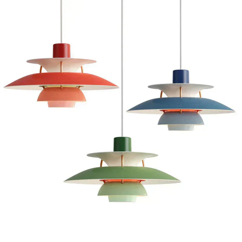NovaLume Pulse Modern Colorful Shade LED Pendant Light Fixture for Bright Ambient Rooms