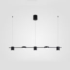 Aethera Drum Pendant Light In Black And Gold Finish For Modern Interiors Three To Five Lights