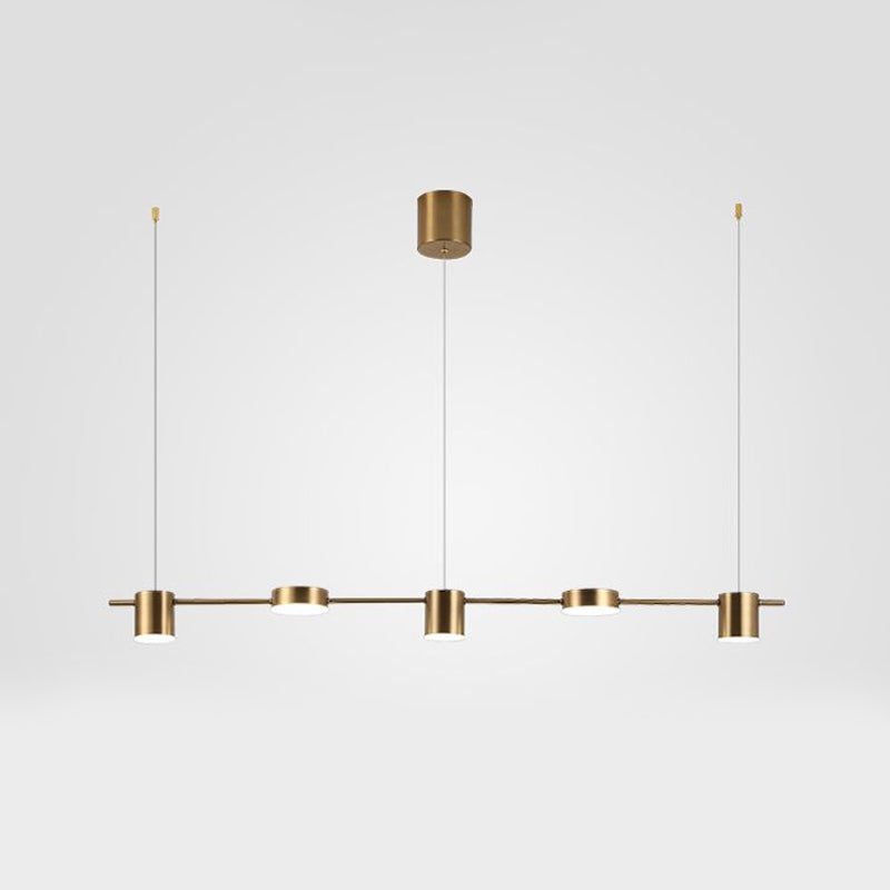 Aethera Drum Pendant Light In Black And Gold Finish For Modern Interiors Three To Five Lights