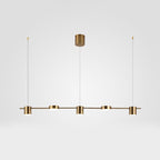 Aethera Drum Pendant Light In Black And Gold Finish For Modern Interiors Three To Five Lights