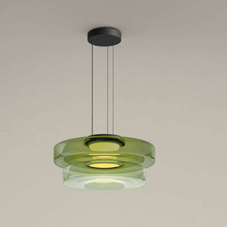 Lunara Glass Pendant Light in Bauhaus Style Ceiling Lamp for Kitchens and Bedrooms