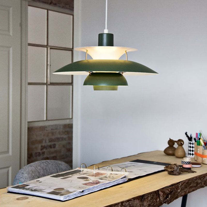 NovaLume Pulse Modern Colorful Shade LED Pendant Light Fixture for Bright Ambient Rooms