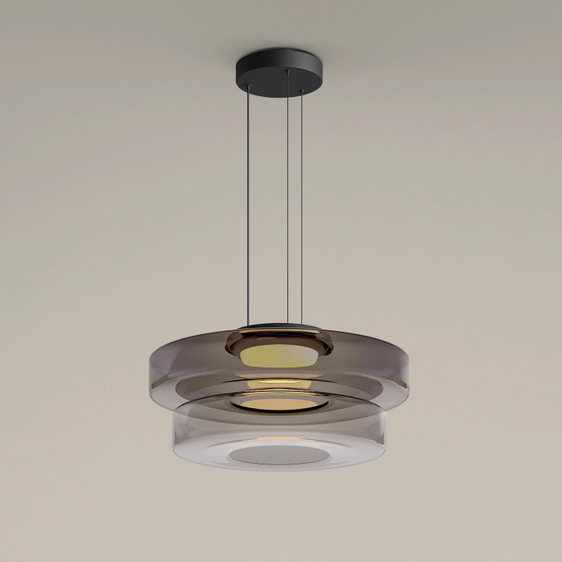 Lunara Glass Pendant Light in Bauhaus Style Ceiling Lamp for Kitchens and Bedrooms