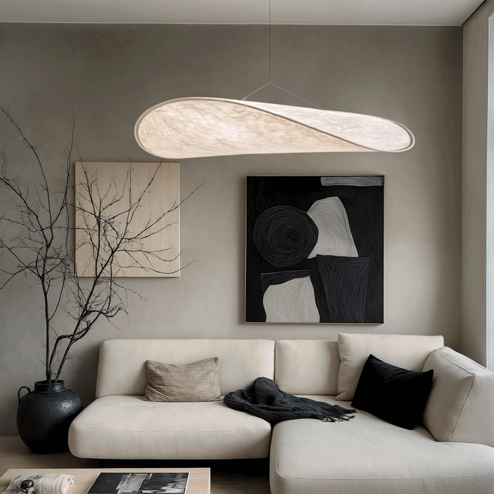 Aurelia Seidenblatt LED-Kronleuchter mit Nordischem Glanz für Wohnzimmer und Essbereiche Hochwertige Moderne Deckenleuchte