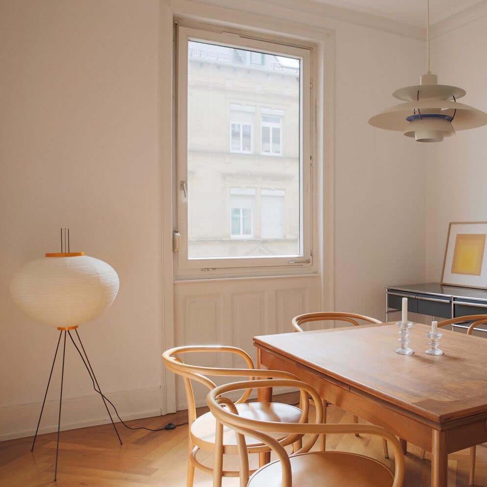 Kibo Reispapier Stehlampe Japanisch inspiriertes sanftes Leuchten für ruhige Wohnatmosphäre und weiches Licht