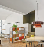 Aurela Blown Glass Pendant Lamp With Organic Form Design Semi Transparent Two Volume Shape Available In Various Colors