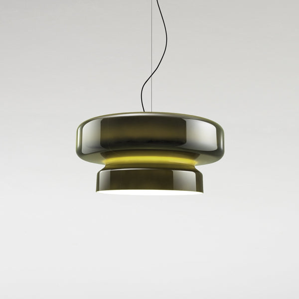 Aurela Blown Glass Pendant Lamp With Organic Form Design Semi Transparent Two Volume Shape Available In Various Colors