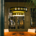 Aurela Blown Glass Pendant Lamp With Organic Form Design Semi Transparent Two Volume Shape Available In Various Colors