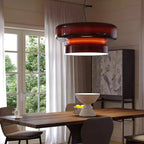 Aurela Blown Glass Pendant Lamp With Organic Form Design Semi Transparent Two Volume Shape Available In Various Colors