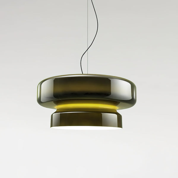 Aurela Blown Glass Pendant Lamp With Organic Form Design Semi Transparent Two Volume Shape Available In Various Colors
