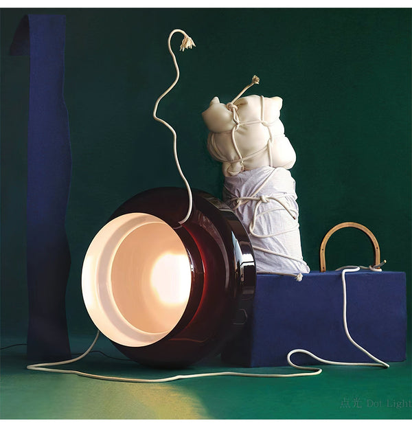 Aurela Blown Glass Pendant Lamp With Organic Form Design Semi Transparent Two Volume Shape Available In Various Colors