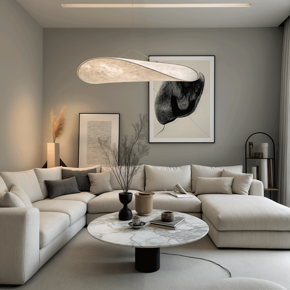 Aurelia Seidenblatt LED-Kronleuchter mit Nordischem Glanz für Wohnzimmer und Essbereiche Hochwertige Moderne Deckenleuchte