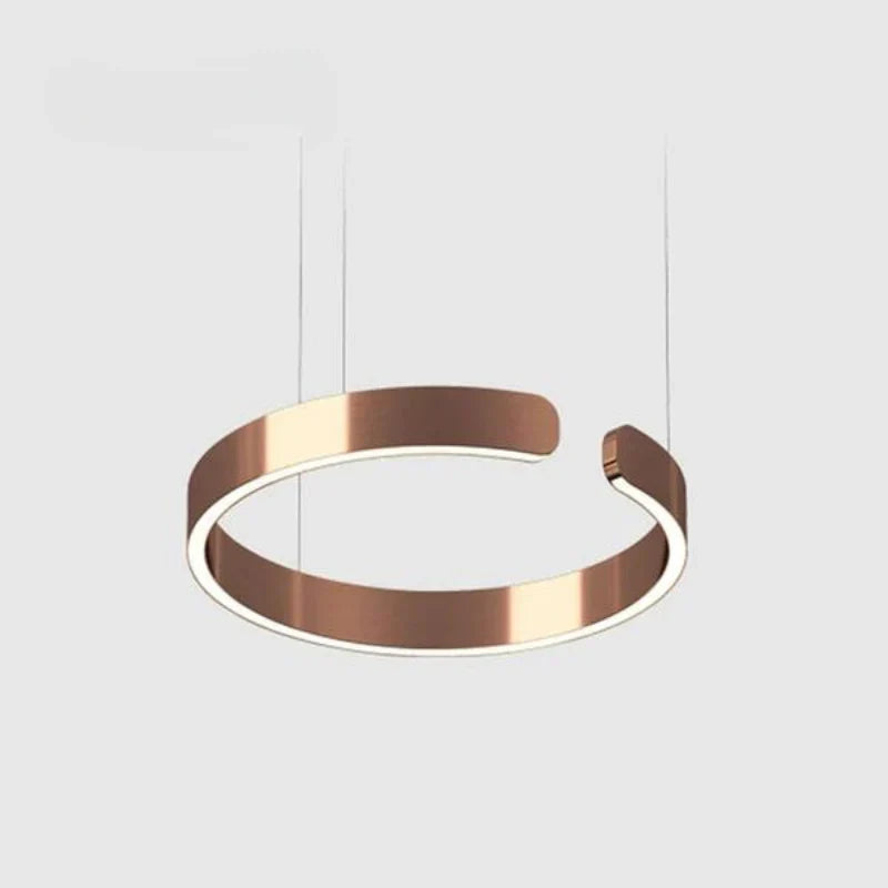 Nyxara Dual Ring LED Pendant Light With Offset Floating Rings