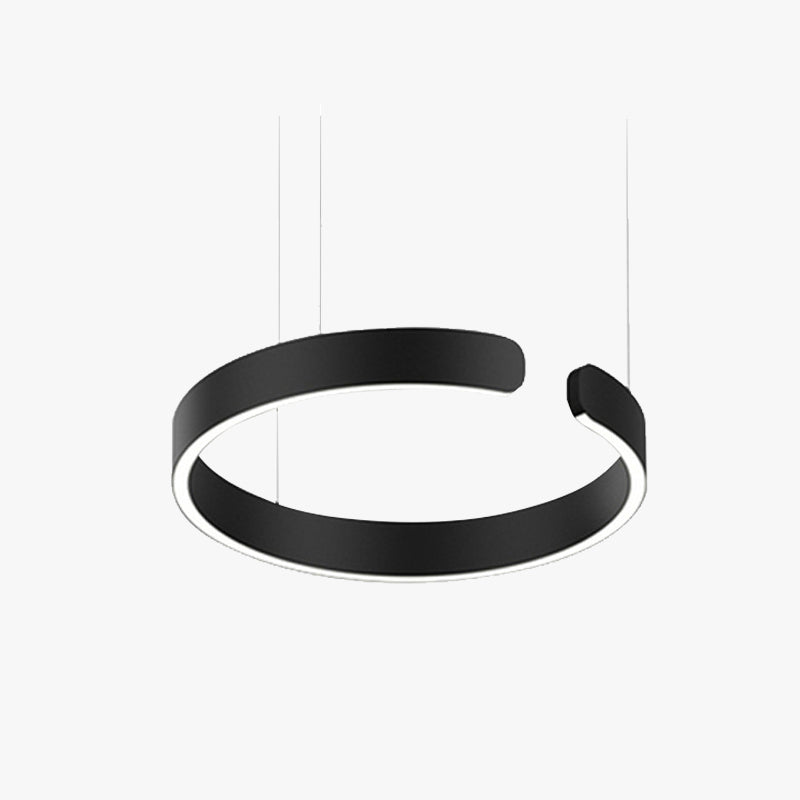 Nyxara Dual Ring LED Pendant Light With Offset Floating Rings