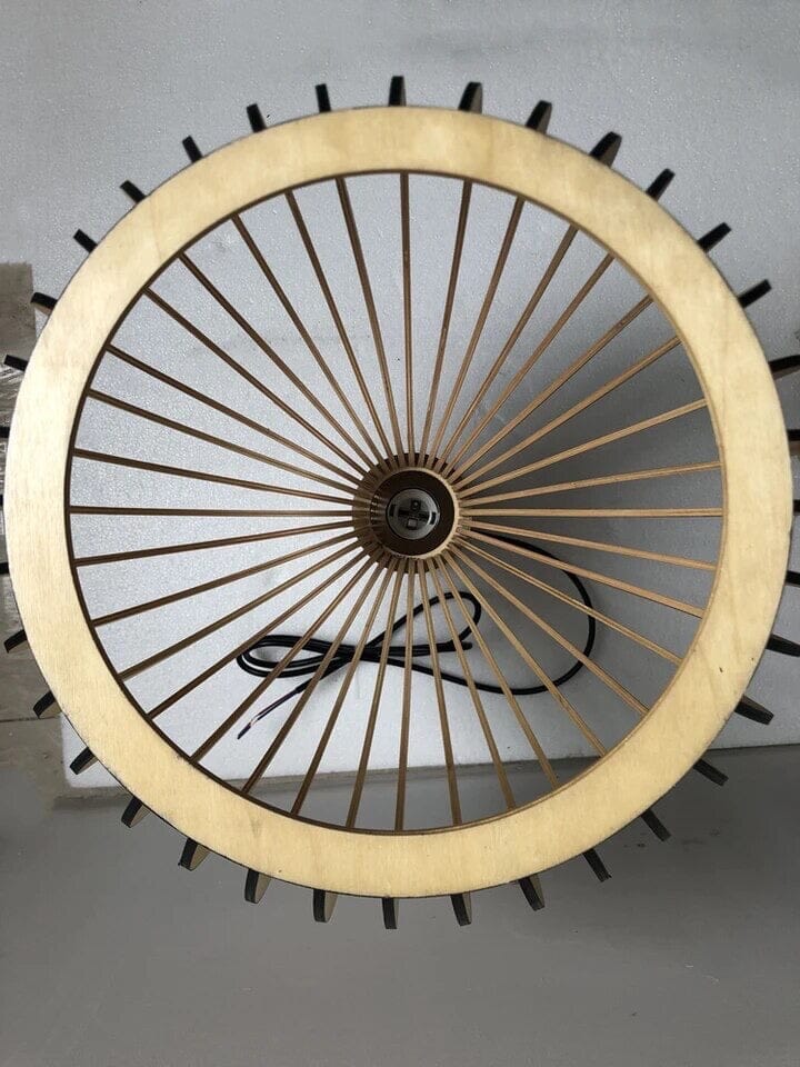 Nordhaven Wood Cage Pendant Light With Adjustable Cord