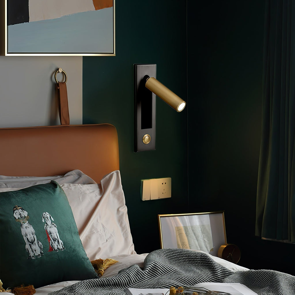 AstraLume Wall-Flush Bedside Sconce With Reading Light For Nighttime Reading And Ambient Glow
