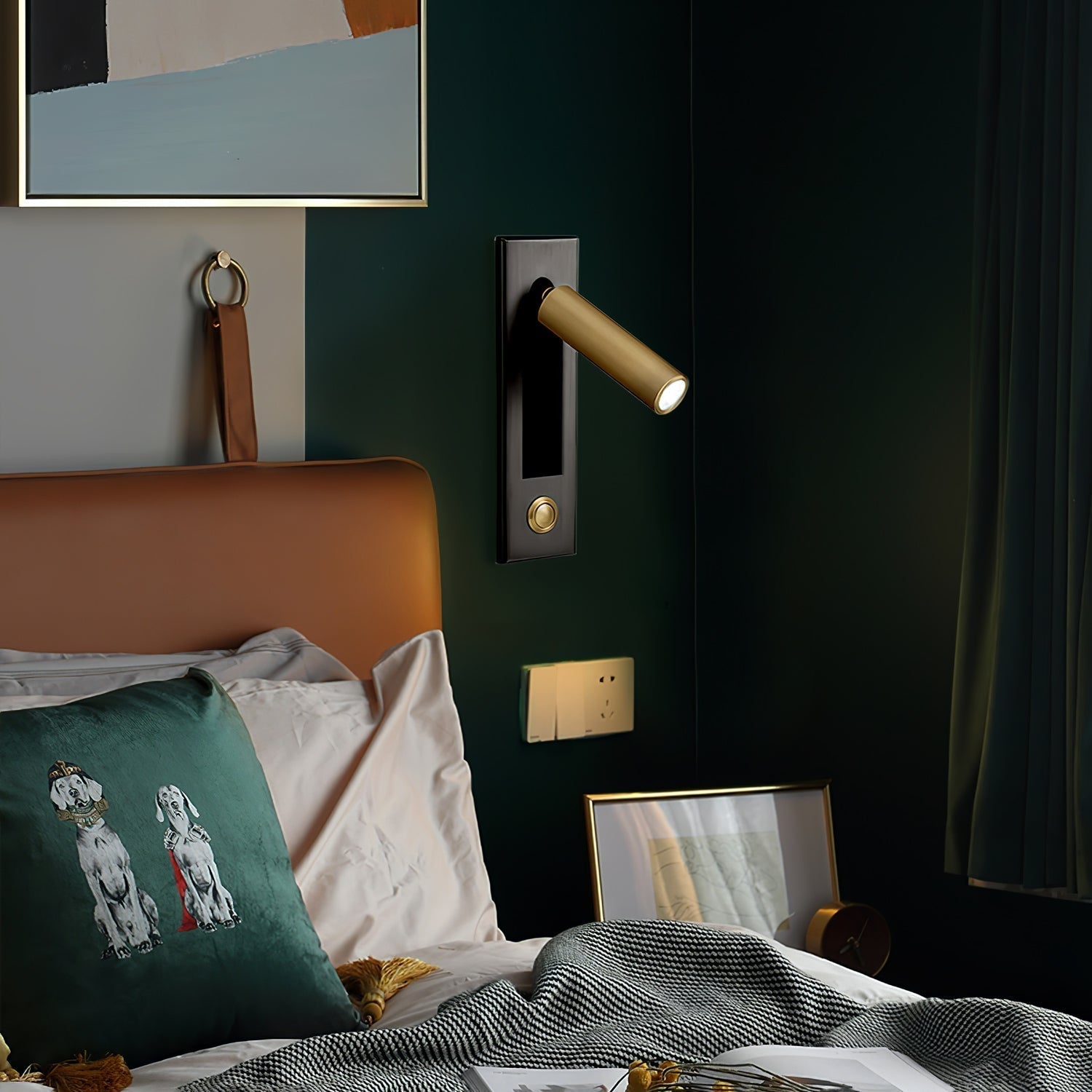 AstraLume Wall-Flush Bedside Sconce With Reading Light For Nighttime Reading And Ambient Glow