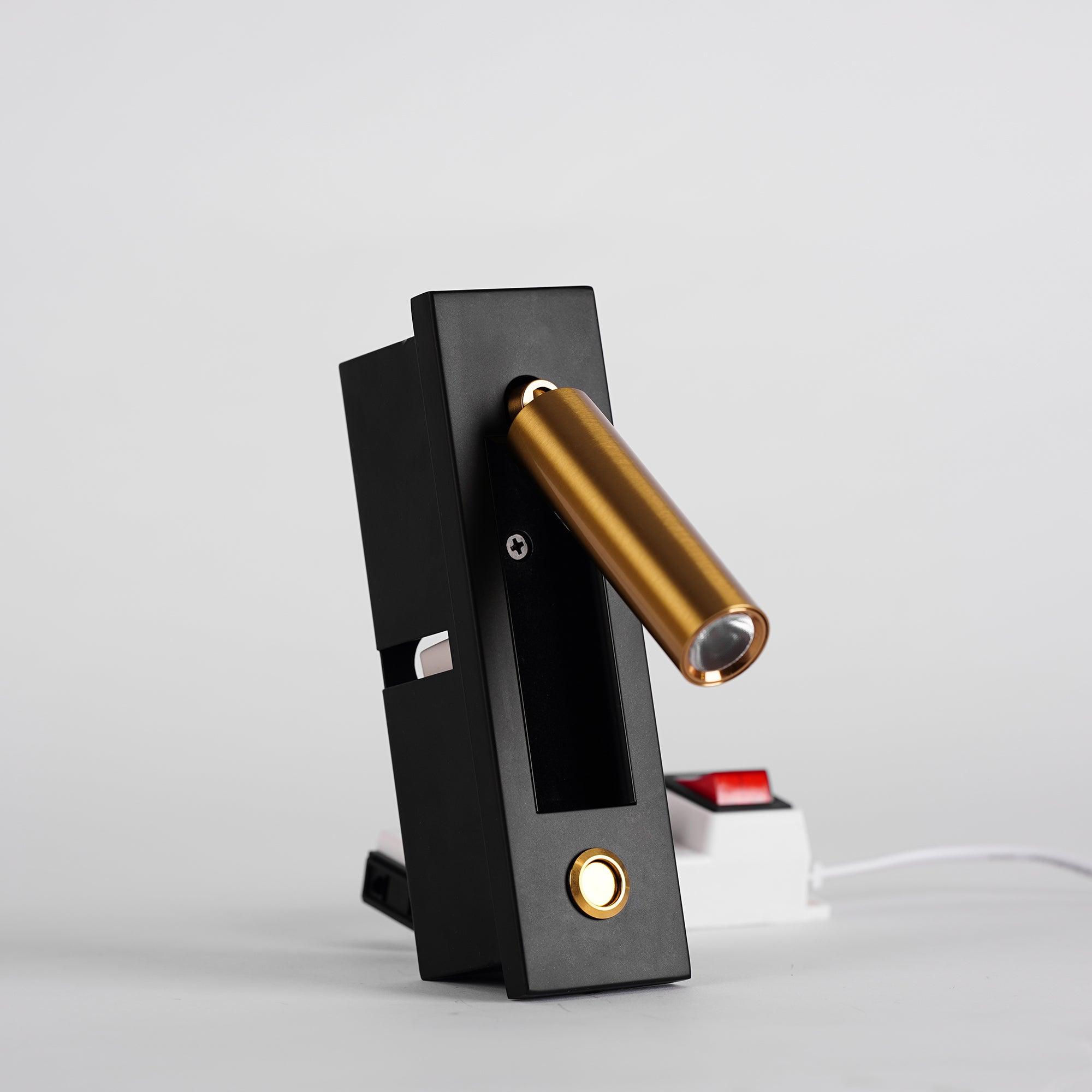 AstraLume Wall-Flush Bedside Sconce With Reading Light For Nighttime Reading And Ambient Glow