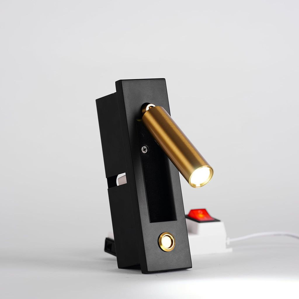 AstraLume Wall-Flush Bedside Sconce With Reading Light For Nighttime Reading And Ambient Glow