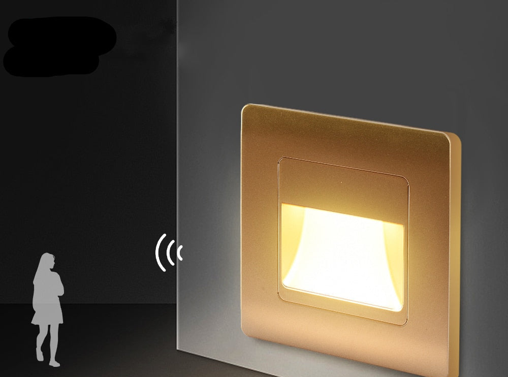 AstraLite LED Stair Light With PIR Motion Sensor Four Color Modes