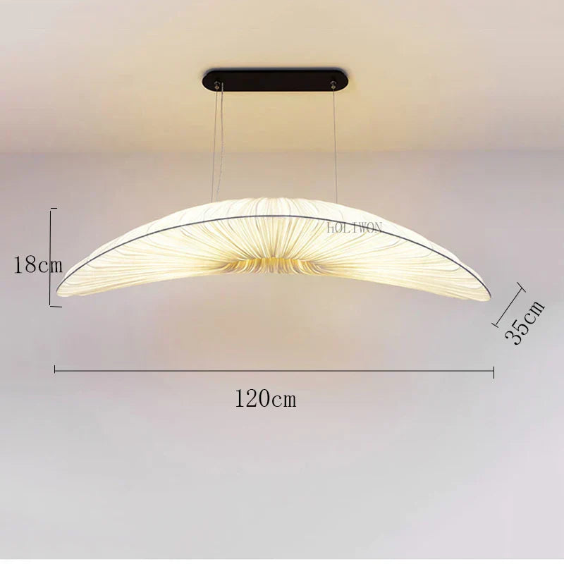 Mariner Loom Hand Knitted Fabric Pendant Light With White LED And Cord Suspension