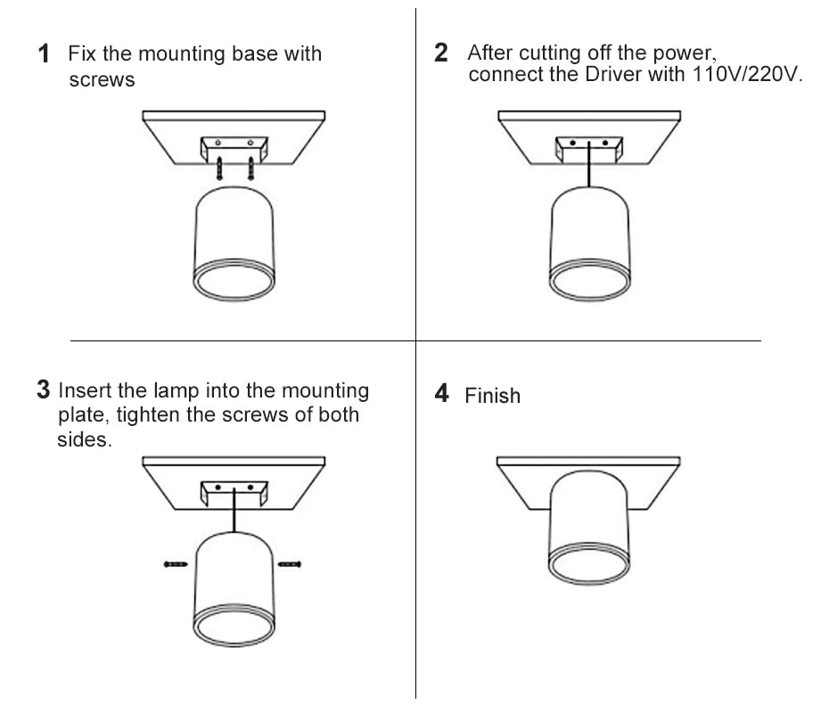 AstraLux Tilt Adjustable Square Surface Downlight For Modern Interiors LED Lighting
